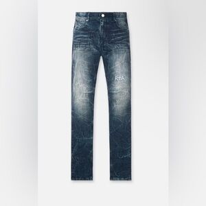 RtA Men's Distressed Dark Blue Skinny Jeans
